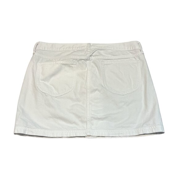 OLD NAVY Mini Skirt Denim White Size 12 Cotton - Picture 4 of 9